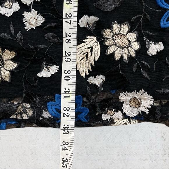 Miss Me Floral Embroidered Slip Dress Black Size M Whimsygoth Fairygoth witchy - Picture 11 of 14